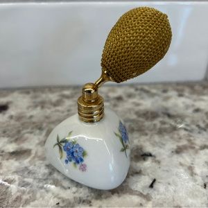Vintage Royal Bavaria Germany Porcelain Triangle Floral Atomizer Perfume Spray